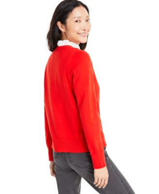 Женский свитер с круглым вырезом и длинными рукавами On 34th, созданный для Macy's