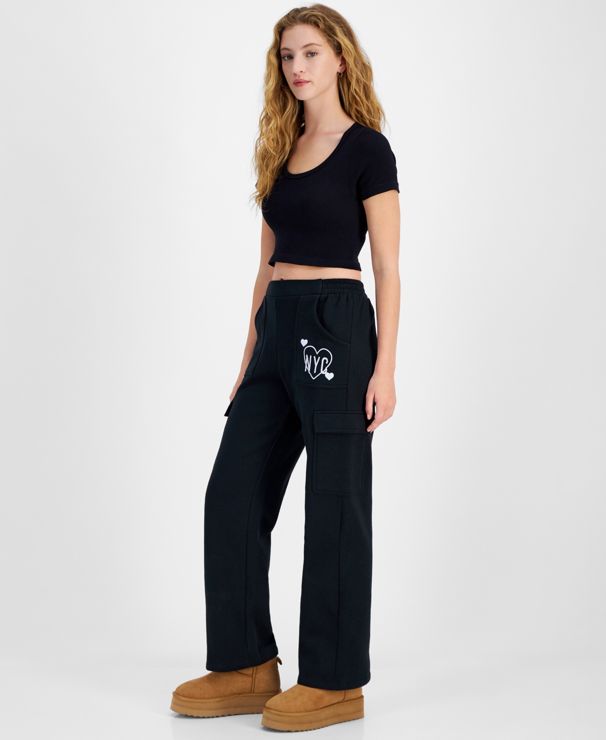 Self Esteem Juniors' Cozy Cargo Sweatpants