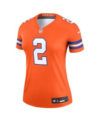 Women's Patrick Surtain II Orange Denver Broncos Mile High Collection 1977 Throwback Player Legend Jersey