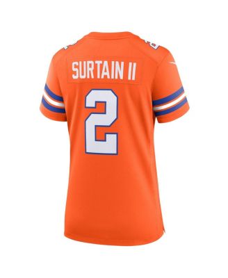 Women's Patrick Surtain II Denver Broncos Mile High Collection 1977 Throwback Player Game Jersey
