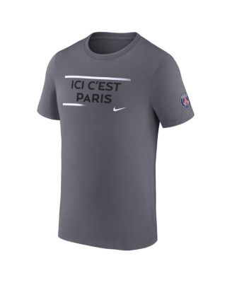 Men's Gray Paris Saint-Germain Verbiage T-Shirt