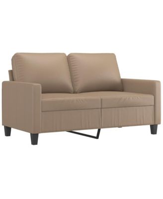 2-Seater Sofa Cappuccino 47.2" Faux Leather
