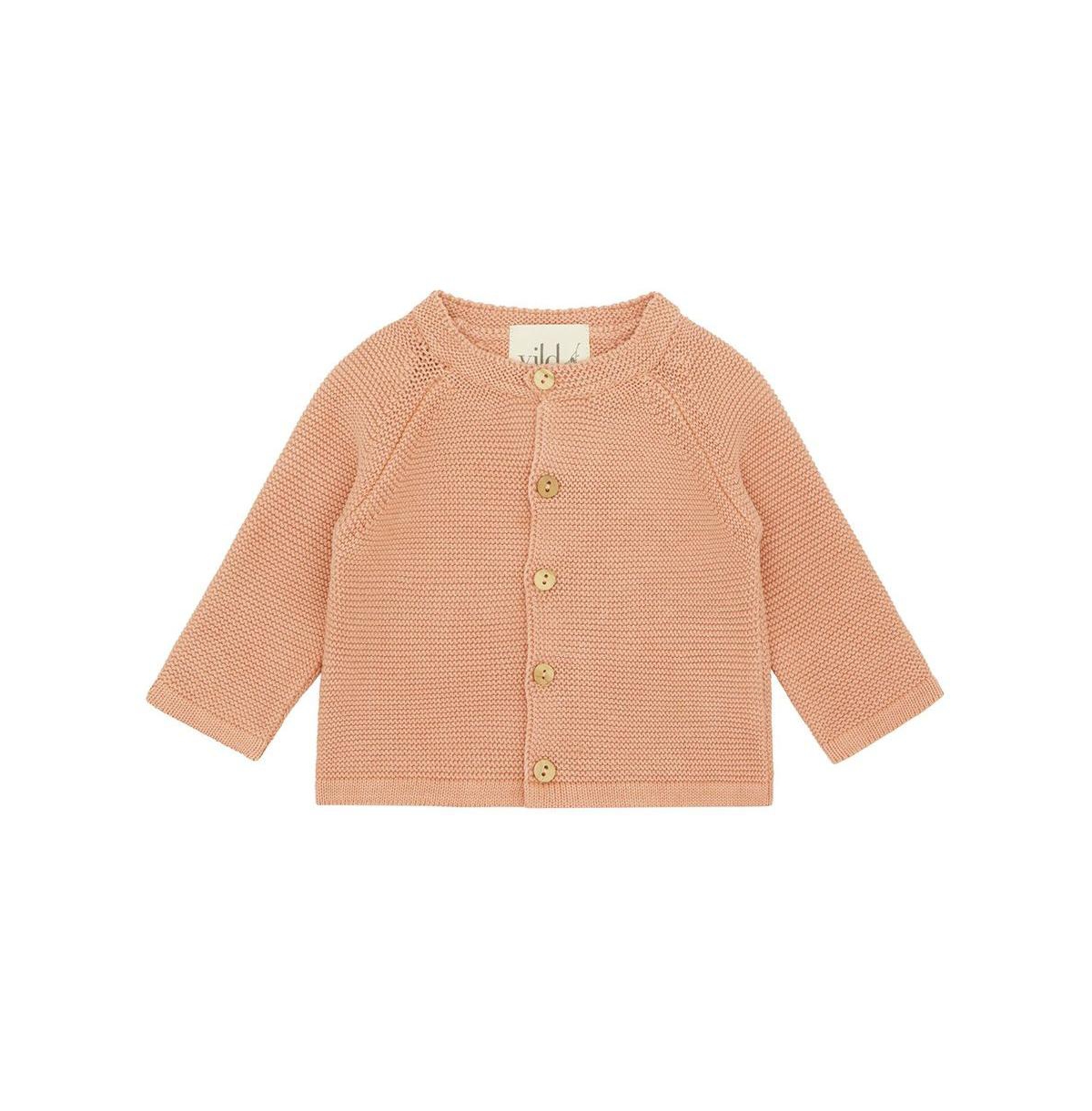 Vild House of Little Baby Organic Knit Cardigan - Pink quartz - mineral dye