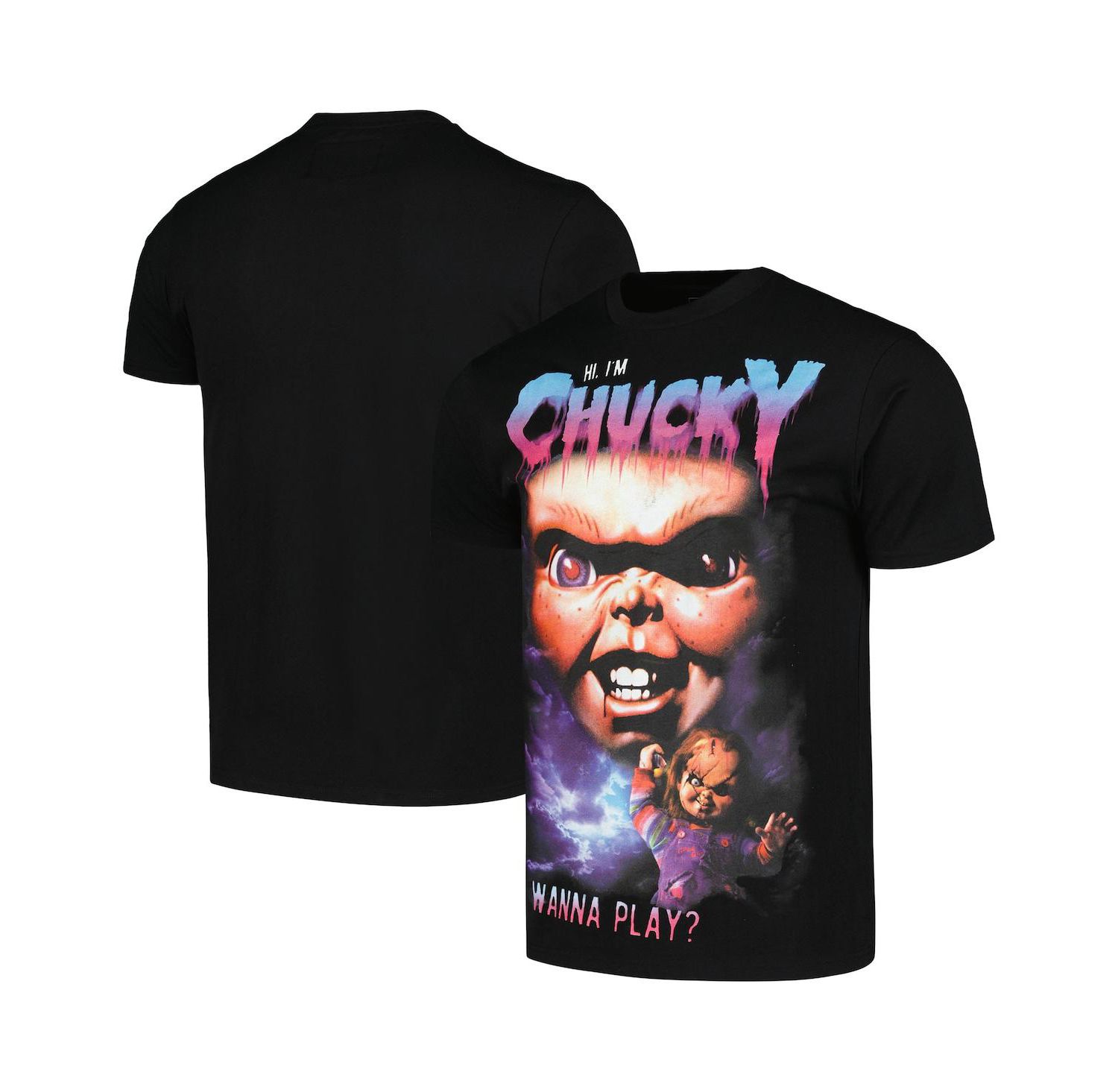 Men's and Women's Black Chucky Hi I'm Chucky T-Shirt