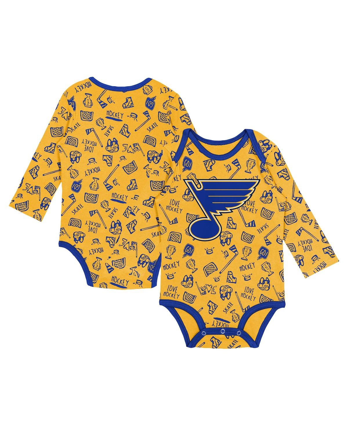 Outerstuff Baby Boys and Girls Gold St. Louis Blues Dynamic Defender Long Sleeve Bodysuit - Gold