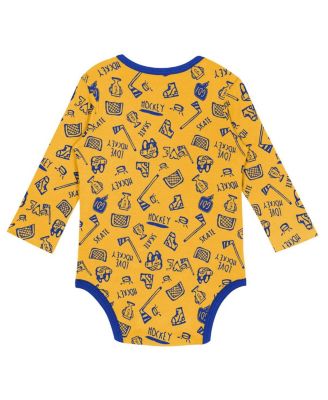 Baby Boys and Girls Gold St. Louis Blues Dynamic Defender Long Sleeve Bodysuit