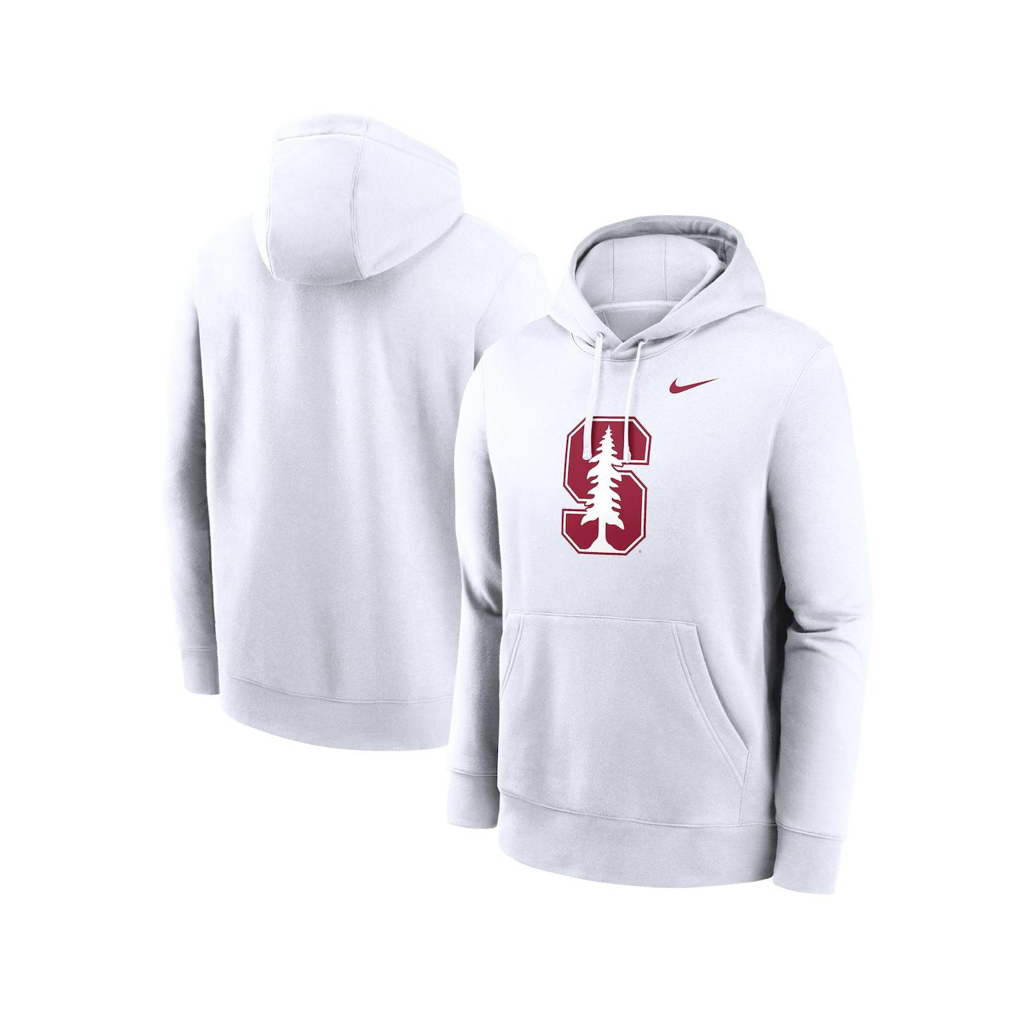 Men's White Stanford Cardinal Primetime Evergreen Club Fleece Pullover Hoodie