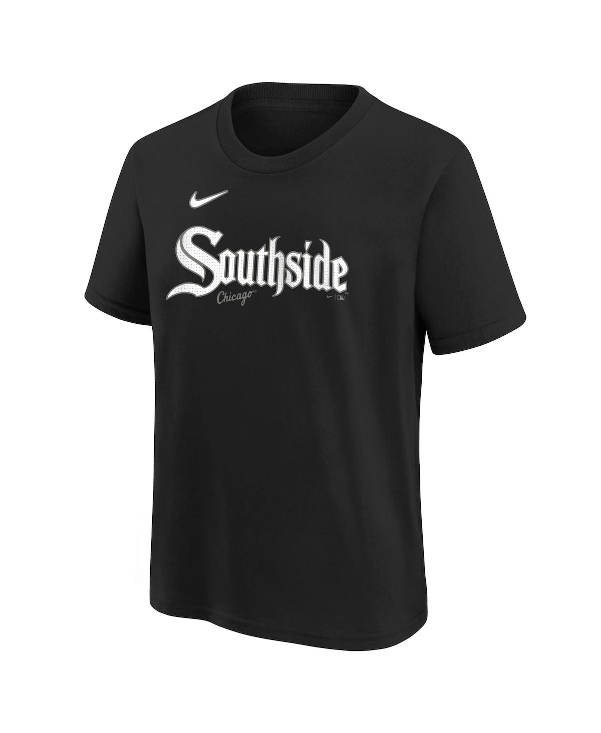 Nike Big Boys and GirlsChicago White Sox City Connect Wordmark T-Shirt - Black