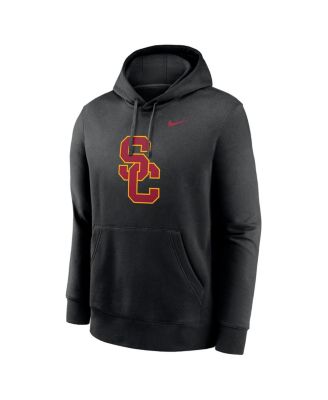 Men's Black USC Trojans Primetime Evergreen Club Fleece Pullover Hoodie