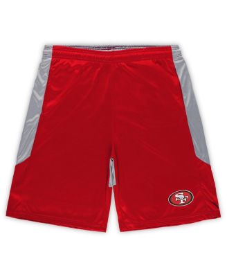 Men's Scarlet/Silver San Francisco 49ers Big Tall Team Logo Shorts