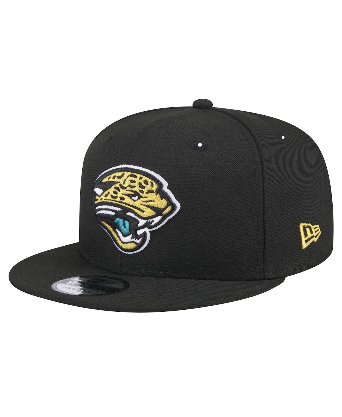 NEW ERA MEN'S BLACK JACKSONVILLE JAGUARS THROWBACK LOGO STANDARD 9FIFTY SNAPBACK HAT 