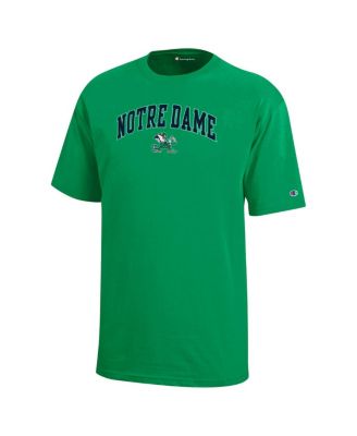 Big Boys and Girls Green Notre Dame Fighting Irish Arch Over Logo T-Shirt