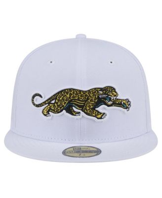 Men's White Jacksonville Jaguars Throwback Crawl Omaha 59FIFTY Fitted Hat