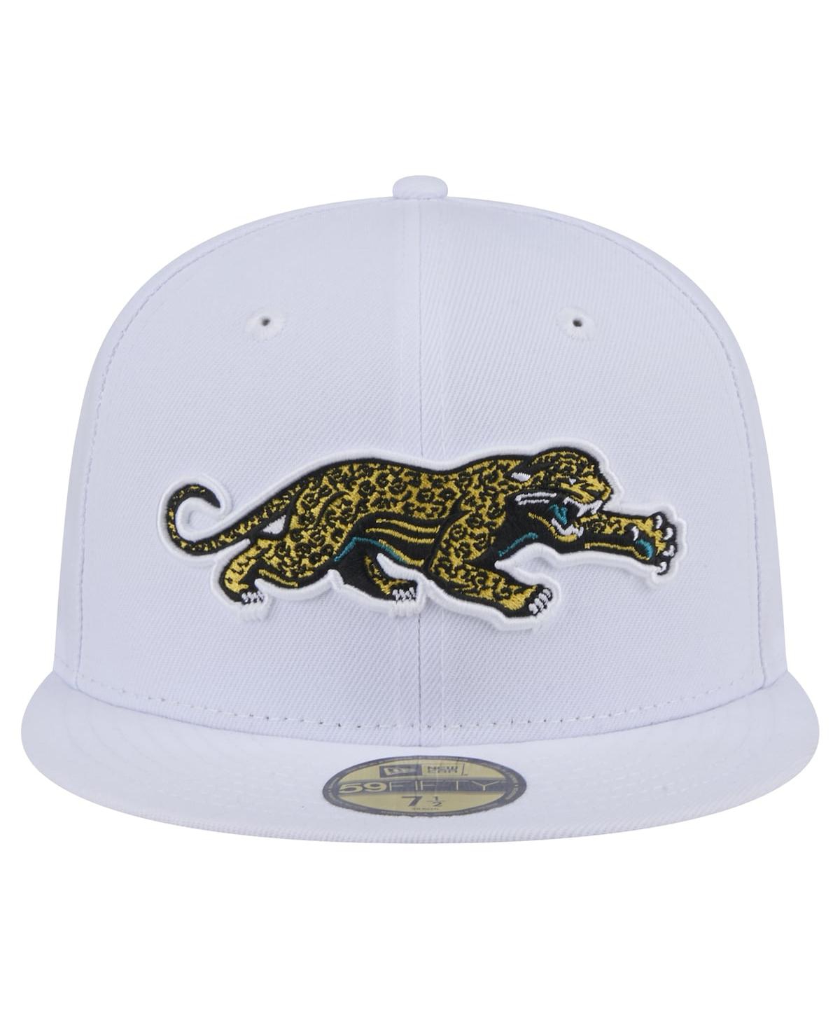 New Era Men'sJacksonville Jaguars Throwback Crawl Omaha 59FIFTY Fitted Hat - White