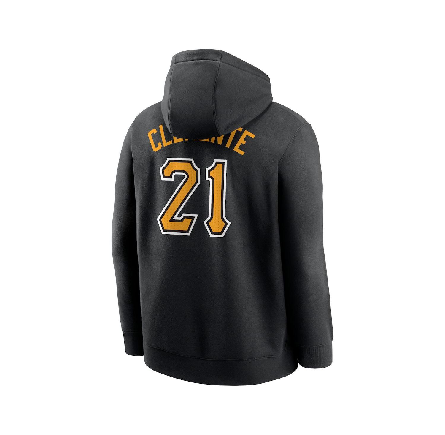 Men's Roberto Clemente Black Pittsburgh Pirates Player Name & Number Club Pullover Hoodie