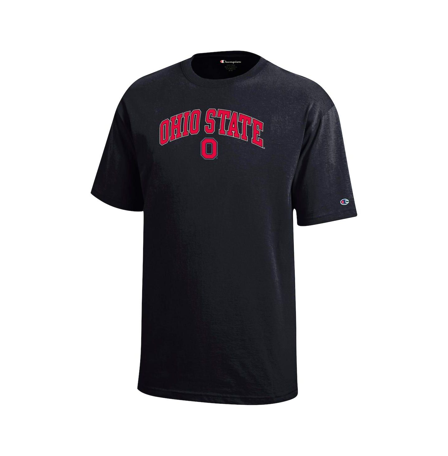 Детская футболка Champion Black Ohio State Buckeyes Arch Over Logo — фото 3
