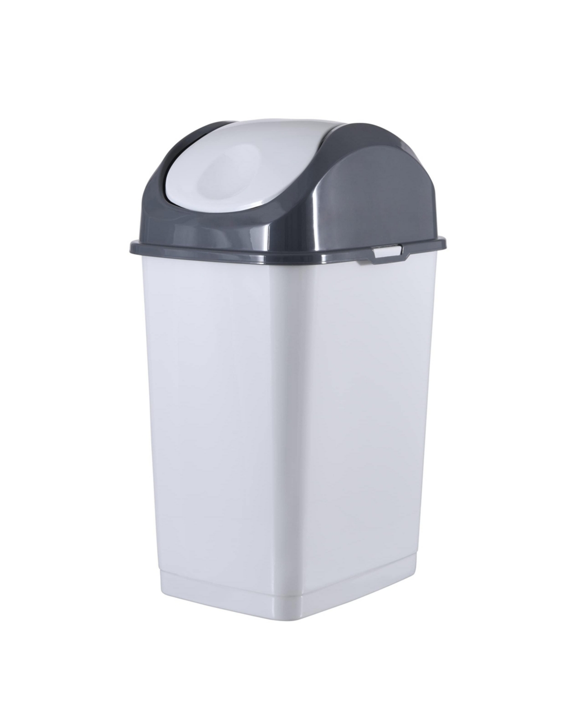 Small 2.5 Gallon Plastic Trash Can with Swing Top Lid - Black