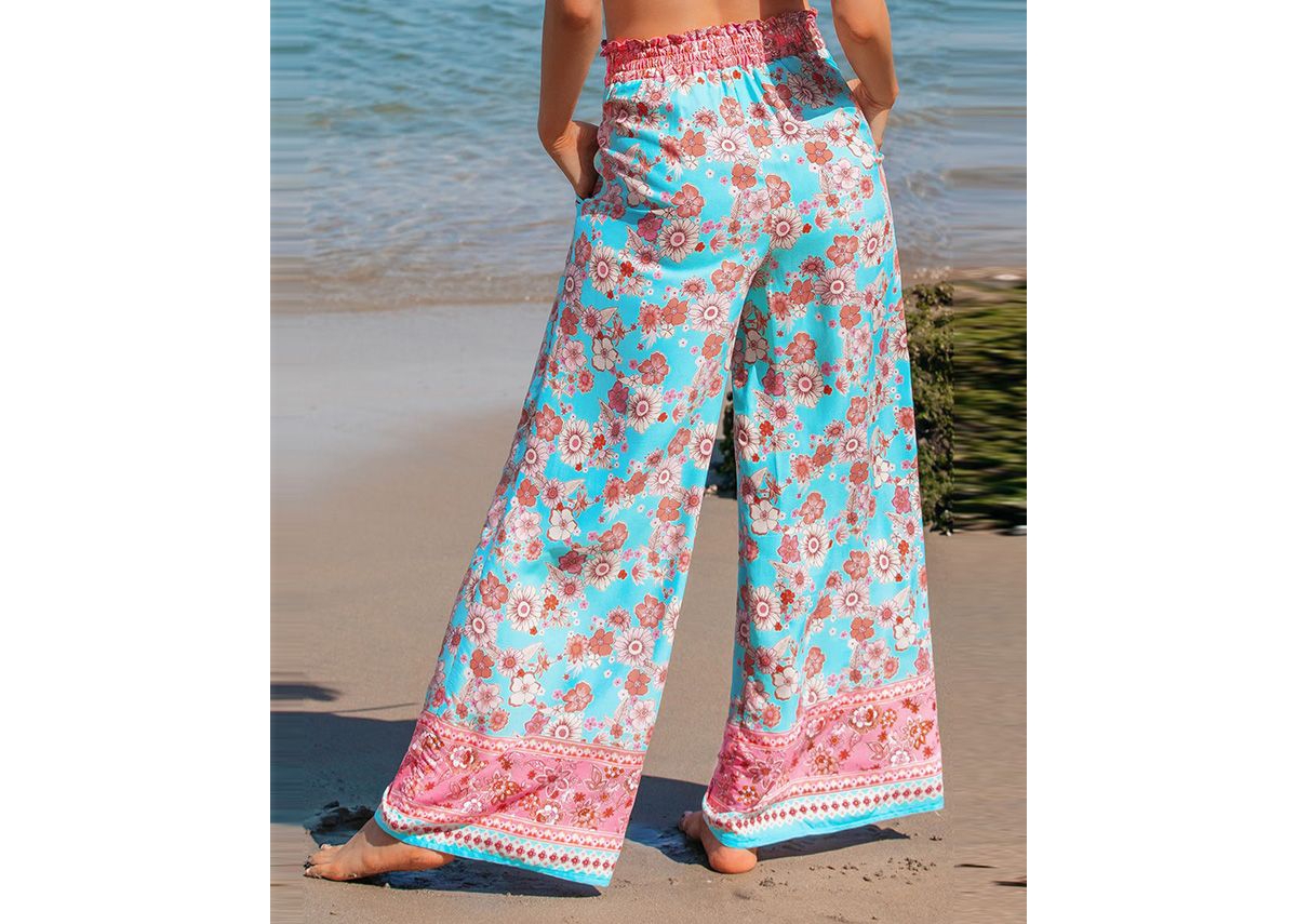 Cupshe Women's Floral Print Paperbag Waist Pants