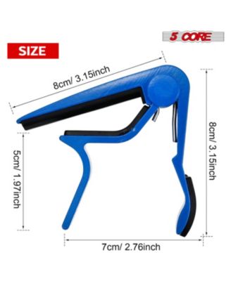 Capo Acoustic Electric Guitar 6 String Kapo Classic Clip For Banjo Mandolin Ukulele - BLUE - 2PCS