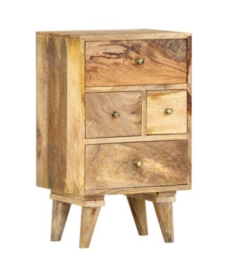 Bedside Cabinet 14.2"x11.8"x23.6" Solid Mango Wood