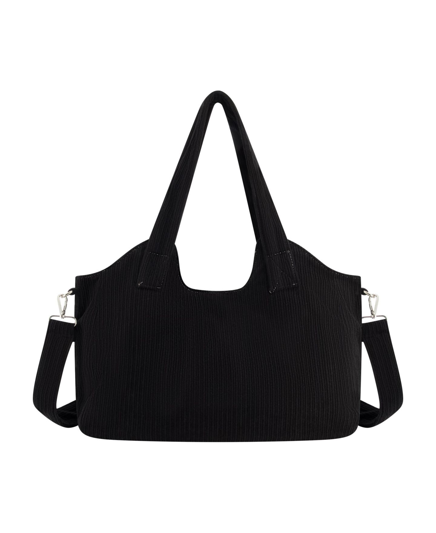 Женская сумка True Religion Horseshoe stitch Corduroy satchel., цвет: Чёрный — фото 2