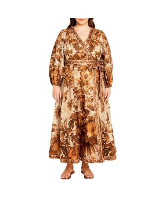 CITY CHIC Women's Maddie Wrap Maxi Dress - Macy's