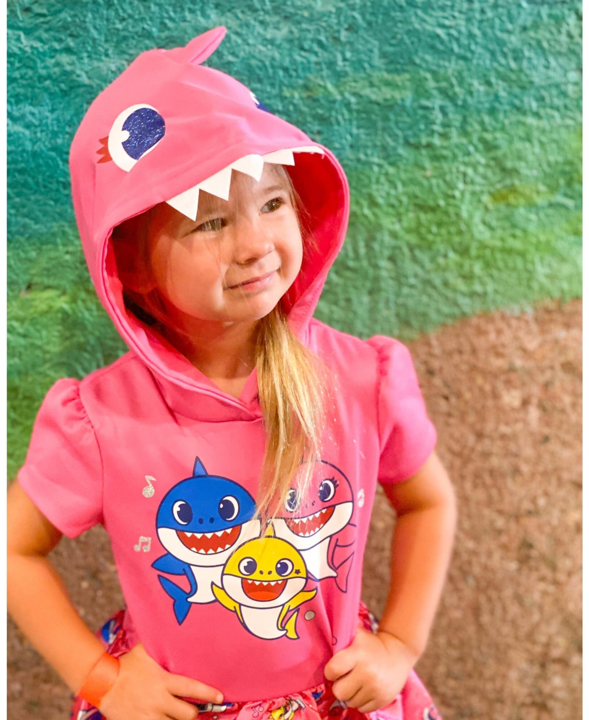 Pinkfong Baby Girls Baby Mommy Shark Daddy Shark Baby Shark Costume Short Sleeve Dress Newborn to