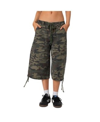 Women's Camo Cargo Bermuda Shorts