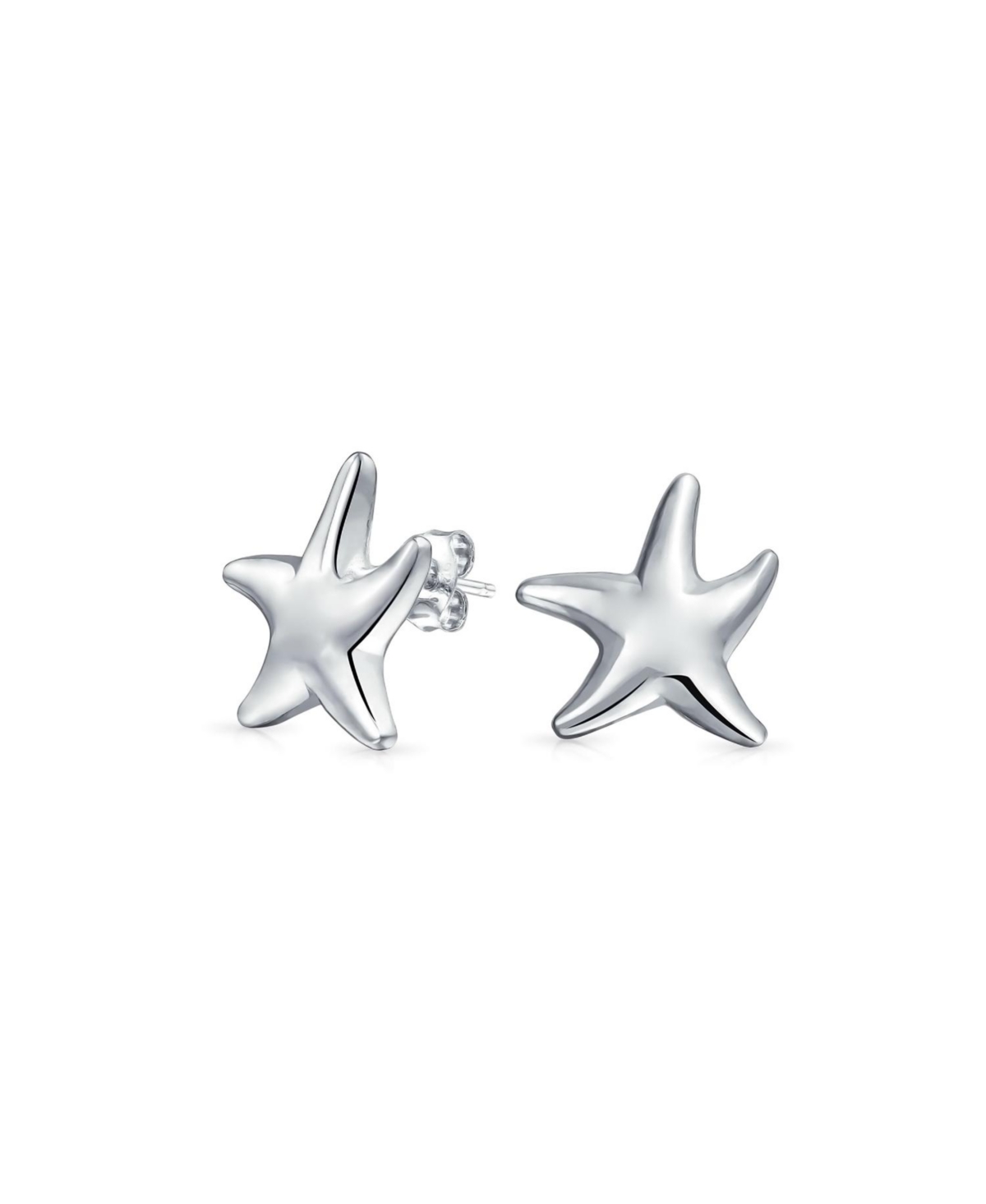 Bling Jewelry Hawaii Ocean Sea Life Tropical Beach Vacation Nautical Starfish Pendant Necklace Stud Earrings Jewelry Set For Women Sterling Silver - S
