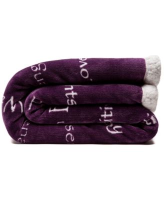 Premium Healing Warm Hugs Microfiber & Sherpa Gift Blanket, Twin