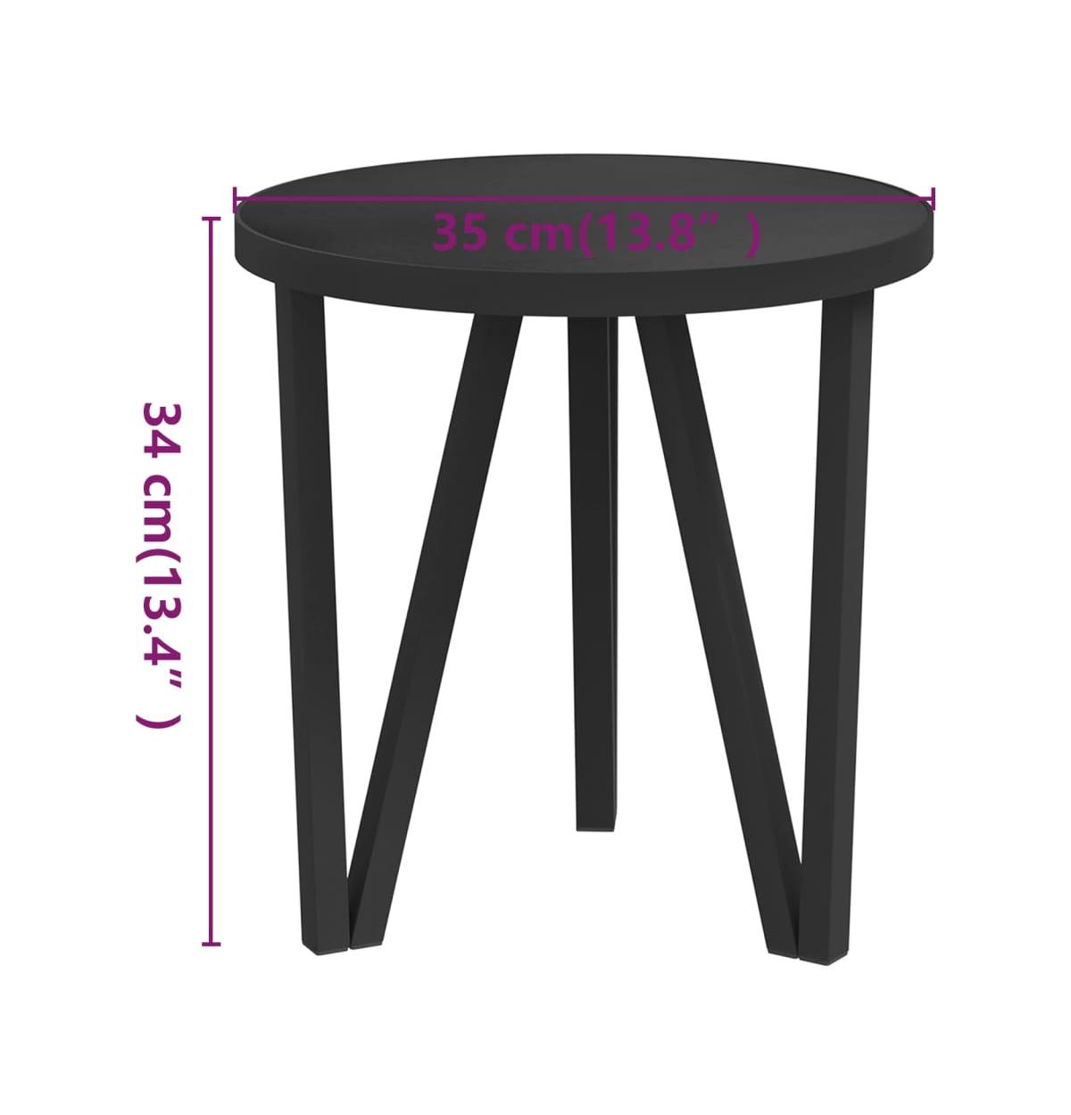 vidaXL Tea TableMdf - Black