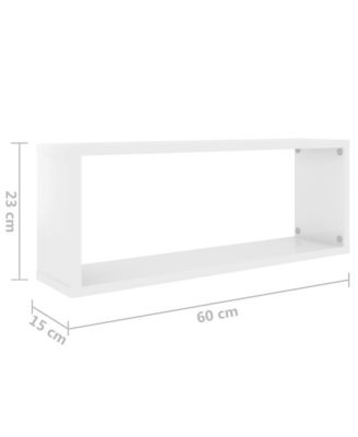 Wall Cube Shelves 2 pcs 23.6"x5.9"x9.1" Engineered Wood