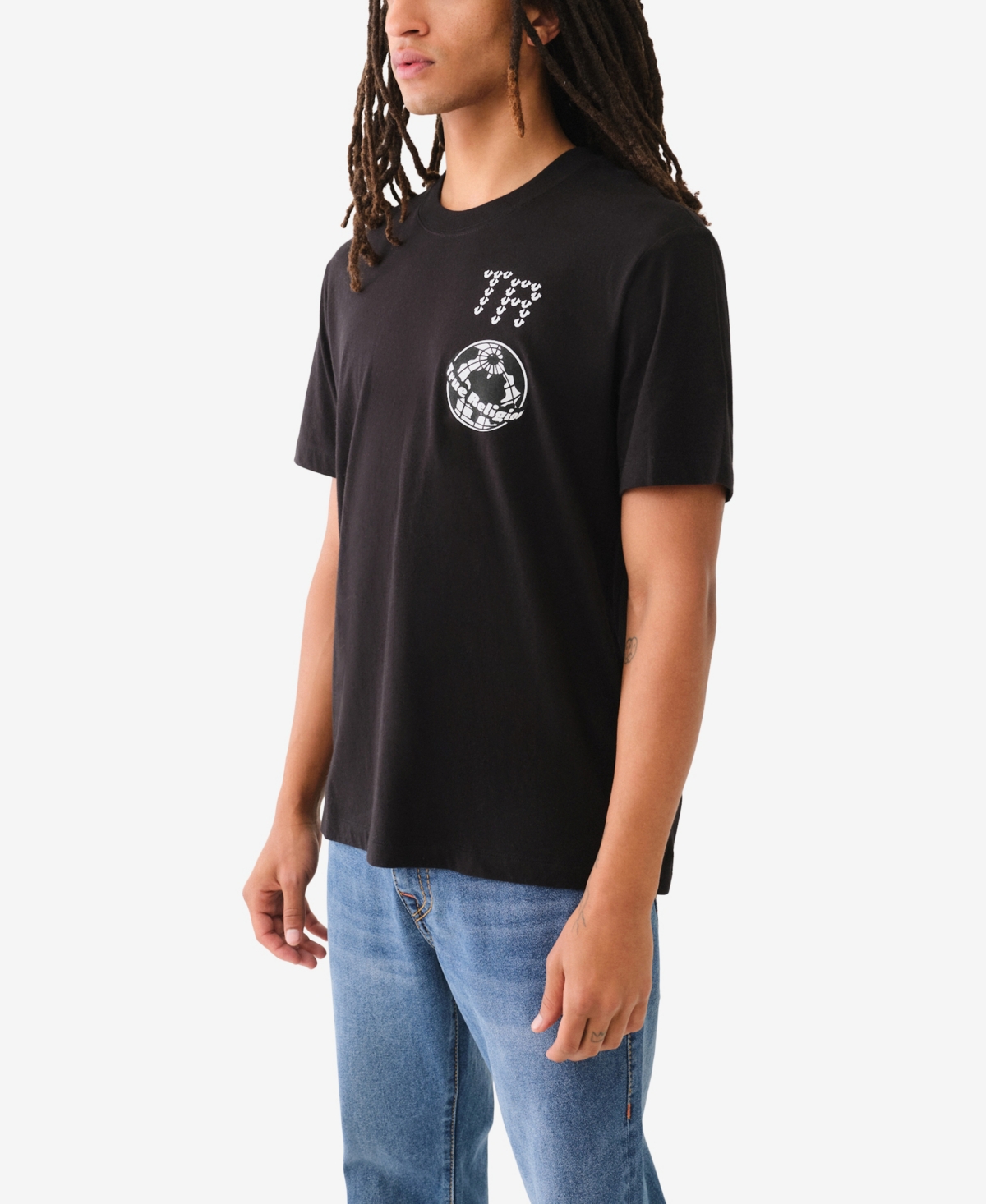 True Religion Men's Short Sleeve Multi Graphic Tee