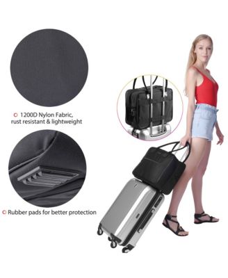 Makeup Bag Soft Sided Cosmetic Train Case 2 Layer Hangbag 4 Pouches