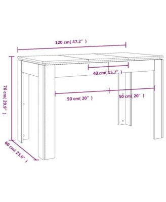 Dining Table White Engineered wood