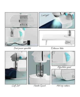 Mini Portable Sewing Machine & Complete Supplies Kit for Beginners and Kids - 122 Piece