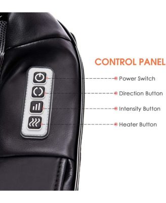 Electric Back and Neck Kneading Shoulder Massager with Heat Straps