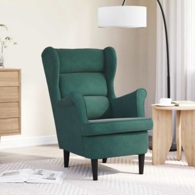 Armchair Dark green Velvet, Plywood Standard Armchair Other