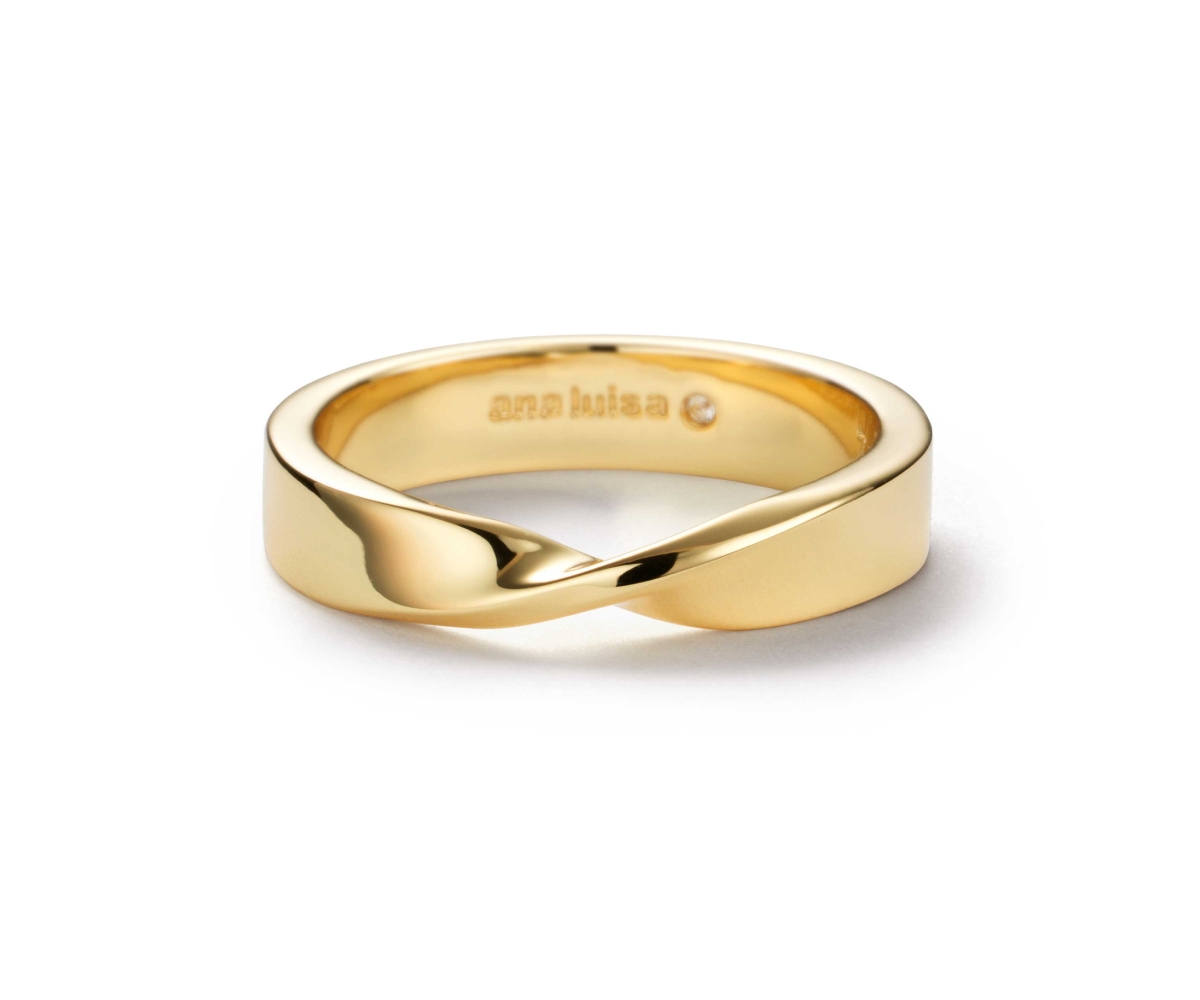 Gold Band Ring - Eliora - Gold, gold
