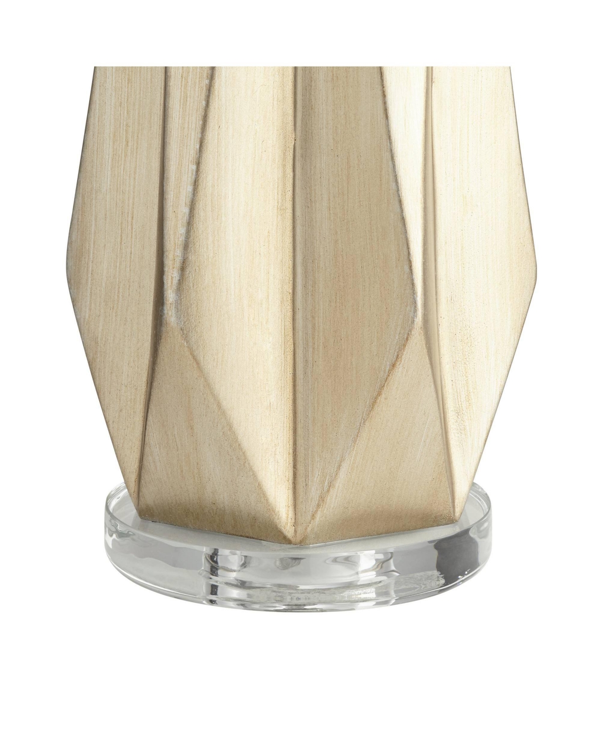 Bravo Modern Table Lamp Tall ChampagneDiamond Geometric Cut White Drum Shade Decor for Bedroom Living Room House Home Bedside Nightstand Off