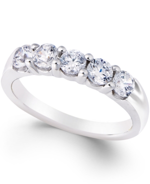 image of Five-Stone Diamond Band (1 ct. t.w.) in Platinum