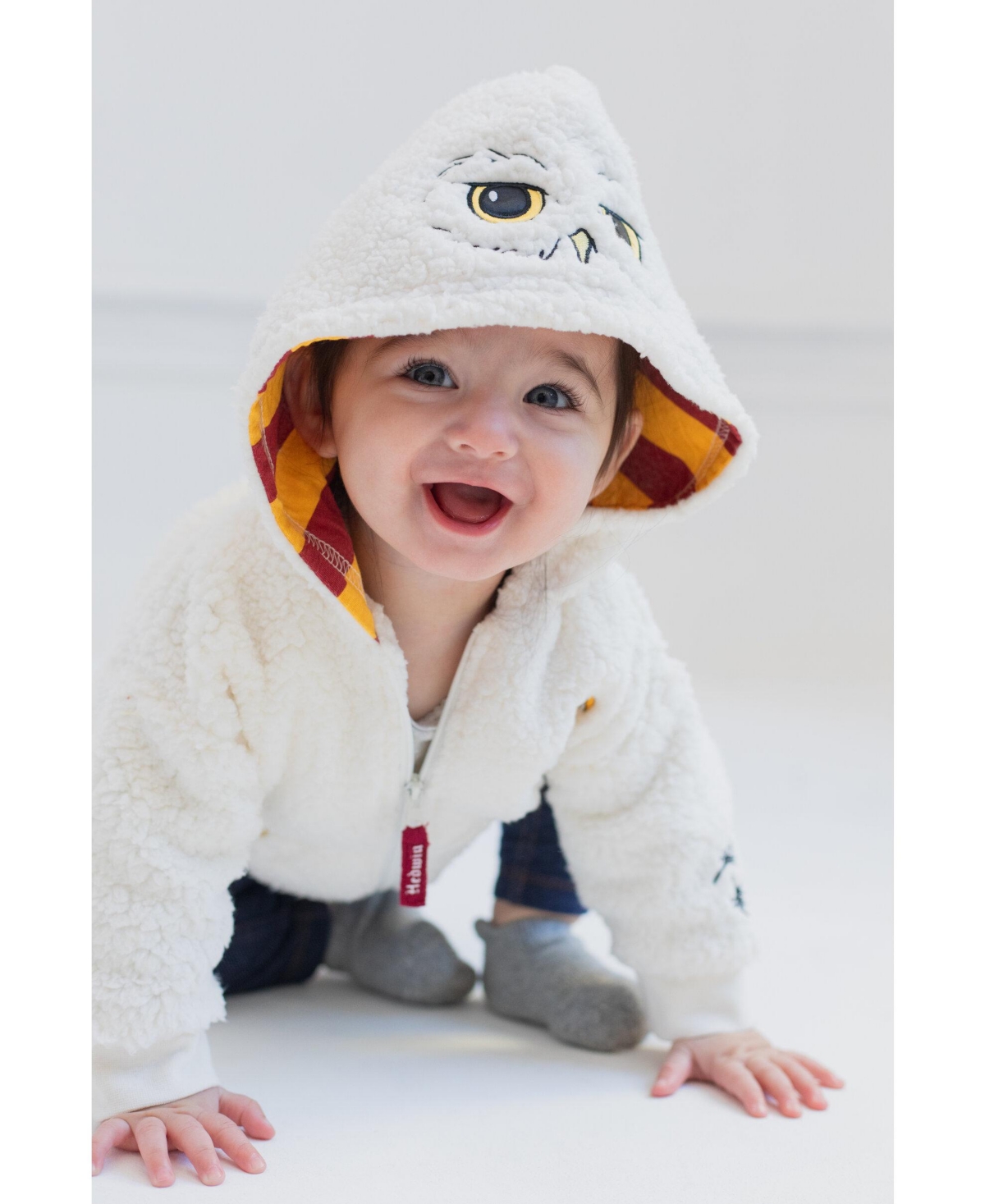 Harry Potter Baby Boys Hedwig Owl Fleece Zip Up Costume Hoodie Newborn to