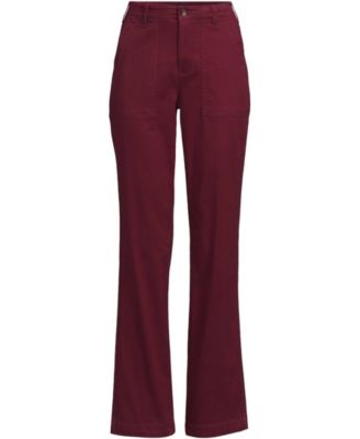 Petite High Rise Chino Utility Straight Leg Pants
