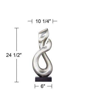Open Infinity 24 1/2" High Silver Finish Modern Sculpture