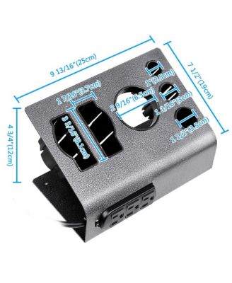 2Pcs Tabletop Salon Appliance Holders Hair Tool Stands Blow Dryer Hair Iron w/ 3 Outlets