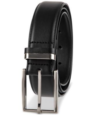 Men's Burnished Edge and Metal Loop Dress Belt, Created for Macy's