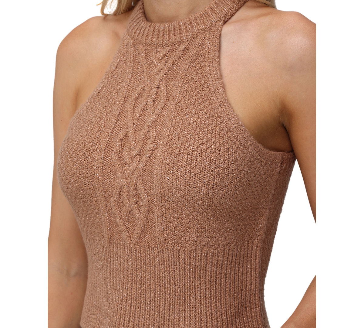 Frye Women's Cropped Cable-Knit Halter Tank Sweater
