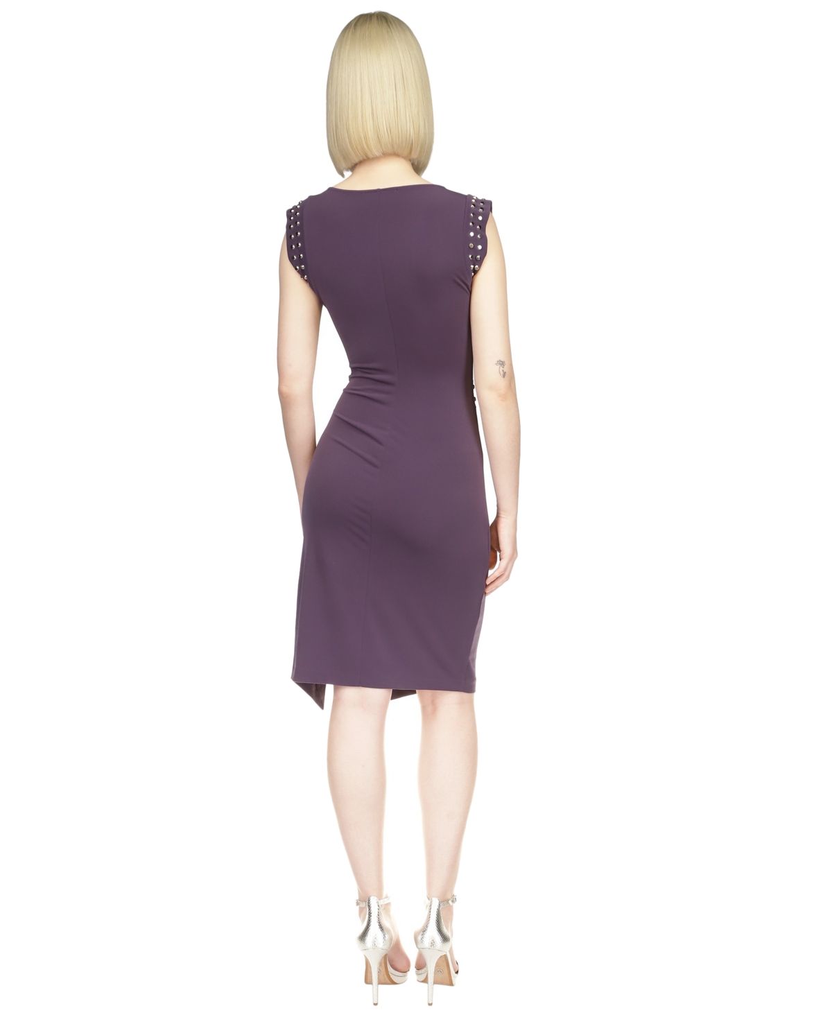 Michael Michael Kors Women's Astor Studded Side-Slit Midi Dress