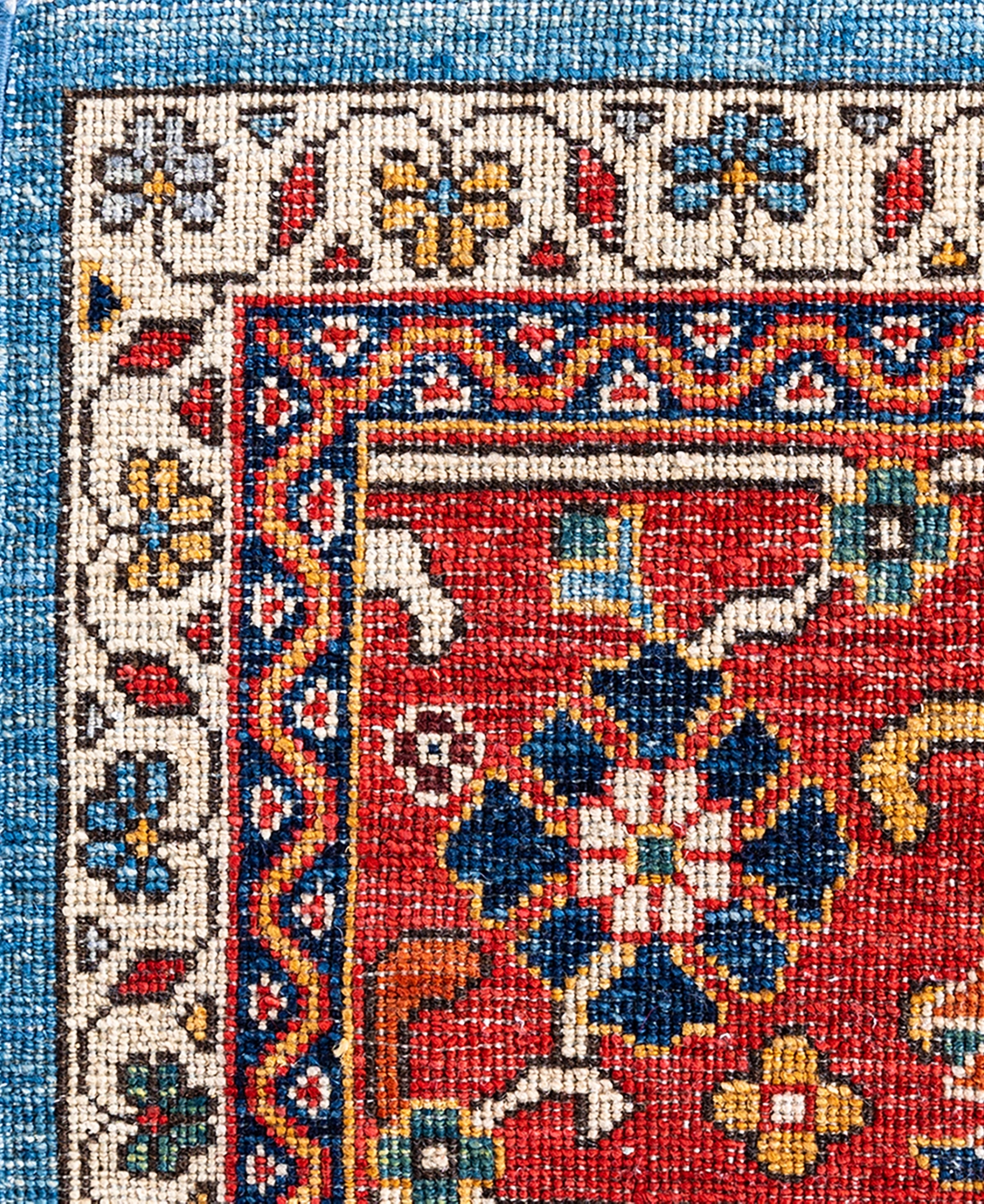 Adorn Hand Woven Rugs Serapi M1993 8'1"x9'8" Area Rug In Light Blue