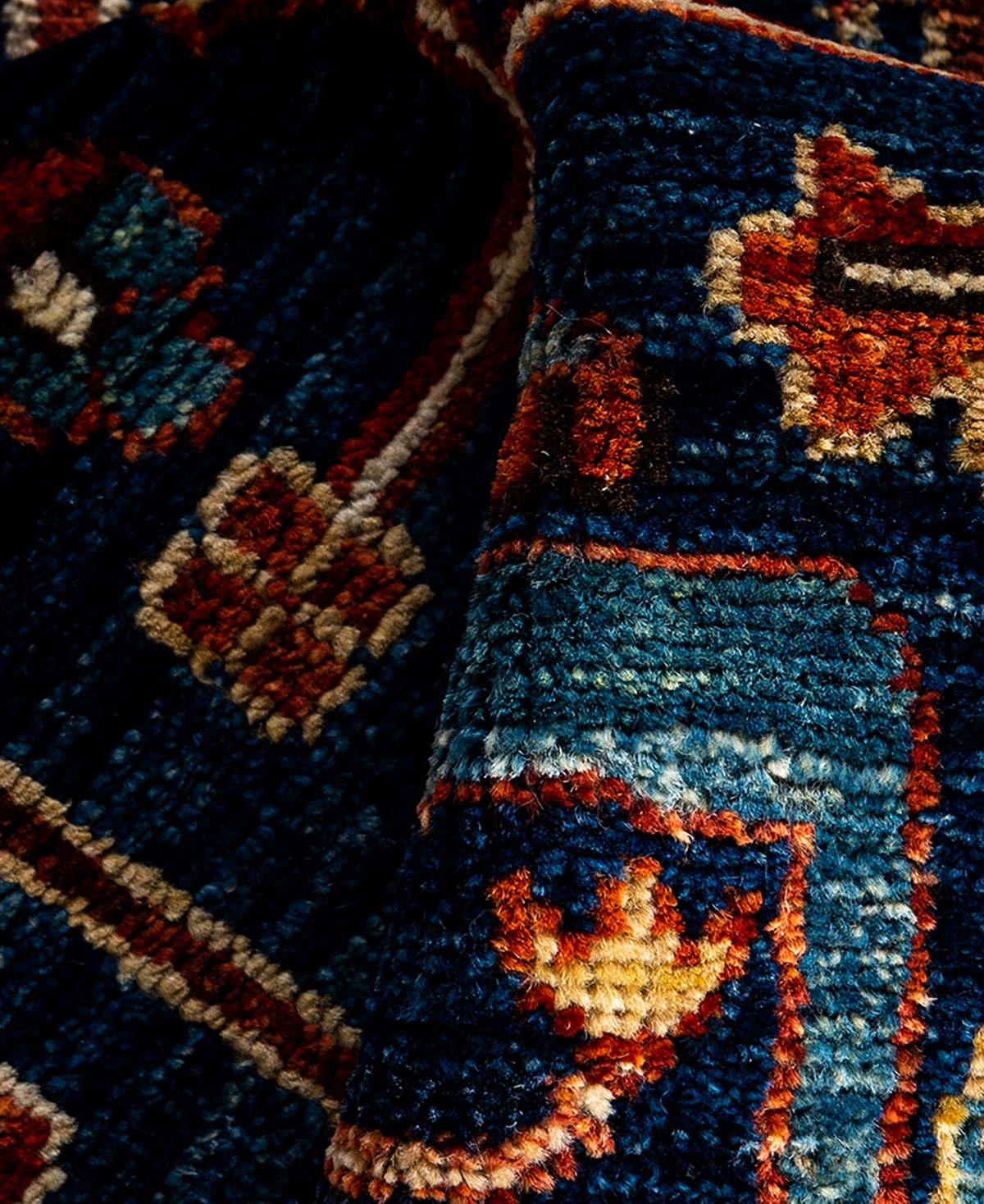 Adorn Hand Woven Rugs Serapi M1993 2'7"x9'9" Runner Area Rug In Blue